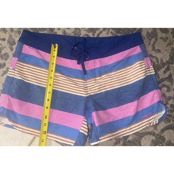 Patagonia women’s striped board shorts size 12 - Picture 1 of 5